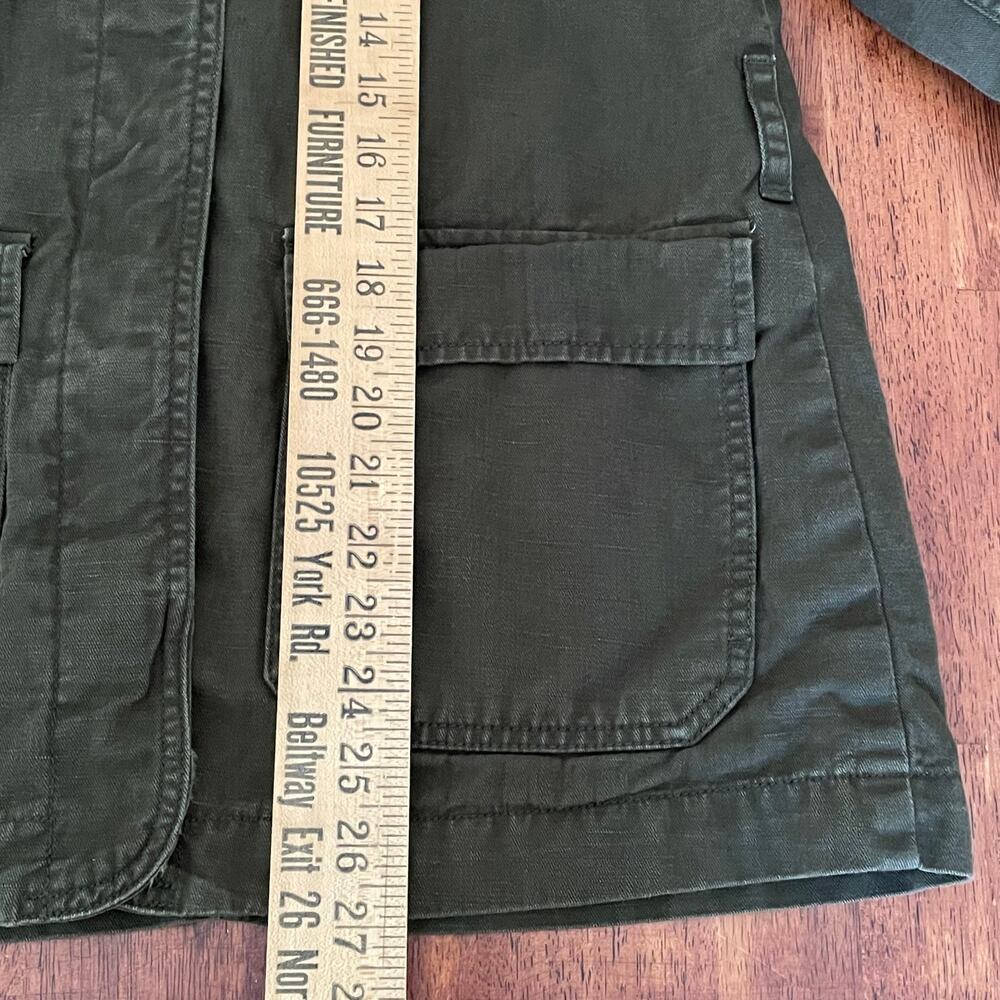 Banana Republic Essential Cargo Jacket Camo Green Women's S NO BELT Safari Army - Picture 9 of 13